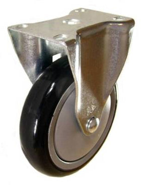 5" x 1-1/4" Polyurethane Rigid Caster - 350 Lbs Capacity