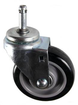 4" x 1-1/4" Polyurethane Wheel Swivel Caster with 7/16" x 1-7/16" Grip Ring Stem - 350 Lbs Capacity
