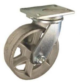 Q718001STL - 8" x 2-1/2" Cast Iron Swivel Caster