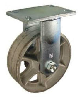 Q7180R01STL - 8" x 2-1/2" Cast Iron Rigid Caster