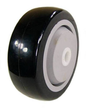 3-1/2" x 1-1/4" Poly on Polyolefin Core Wheel w/ Ball Bearings - 300 Lbs Capacity