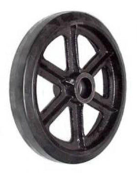 14" x 2-1/2" Rubber on Iron Core Wheel - 1,200 Lbs Capacity