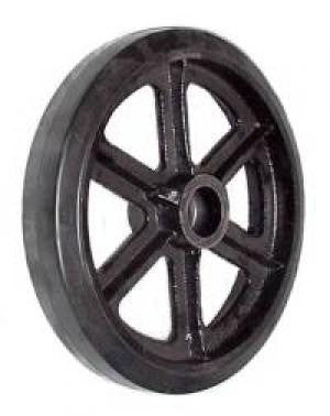 14" x 2-1/2" Rubber on Iron Core Wheel - 1,200 Lbs Capacity