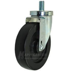 5" x 1-1/4" Polyolefin wheel Swivel Caster With 5/8"x 11/1" Threaded Stem - Part #: R05T1511