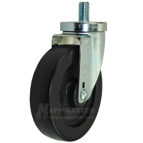 5" x 1-1/4" Polyolefin wheel Swivel Caster With 5/8"x 11/1" Threaded Stem - Part #: R05T1511