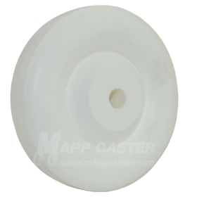 5" x 1-3/8" Polyolefin (Plastic) Wheel with 1/2" Plain Bore - 450 Lbs Capacity