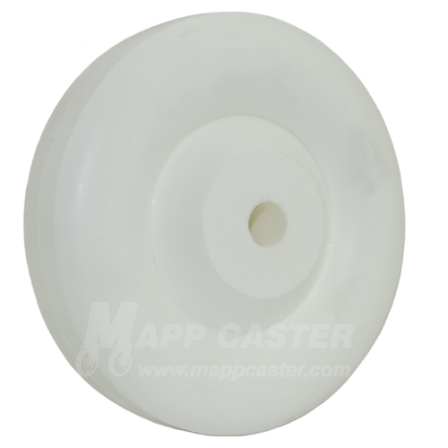 5" x 1-3/8" Polyolefin (Plastic) Wheel with 1/2" Plain Bore - 450 Lbs Capacity
