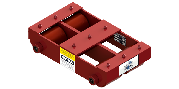 Short Straight Line Skate HST-1012-P | 6 Ton Capacity - Polyurethane Rollers