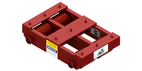 Short Straight Line Skate HST-1040-P | 20 Ton Capacity - Polyurethane Rollers
