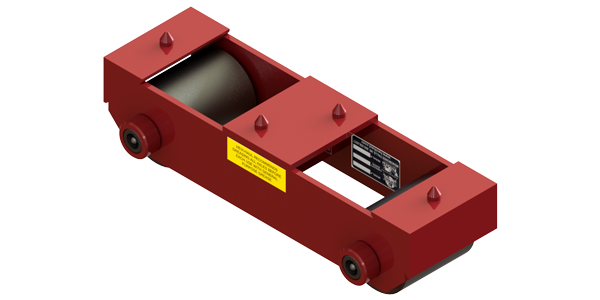 Slim Straight Line Skate HST-5 | 2.5 Ton Capacity - Steel Rollers