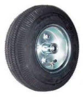 4.10/350-6 Air Tire (Pneumatic) Wheel Assembly with Roller Bearings and 4" Centered Hub - 495 Lbs Capacity
