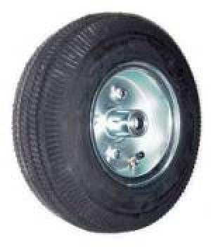 4.10/350-6 Air Tire (Pneumatic) Wheel Assembly with Roller Bearings and 4" Centered Hub - 495 Lbs Capacity