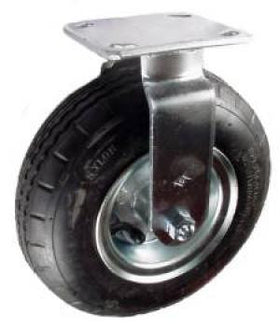 8" Pneumatic (Air) 280/250-4 Wheel Rigid Caster - 250 Lbs Capacity