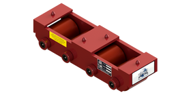 Slim Straight Line Skate HTDM-4-P | 7.5 Ton Capacity - Polyurethane Rollers