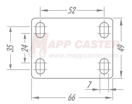 Part #7GLD158NR36 Mounting Plate