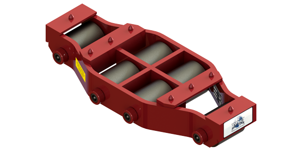 Non Tilt Swivel Utility Skate HUMS-HD-75 | 37.5 Ton Capacity - Steel Rollers