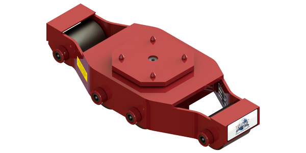 Non Tilt Swivel Utility Skate HUMS-HD-15 | 7.5 Ton Capacity - Steel Rollers