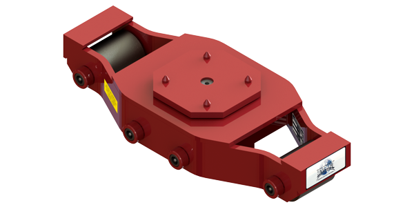 Non Tilt Swivel Utility Skate HUMS-HD-50 | 25 Ton Capacity - Steel Rollers