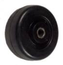 2" x 13/16" Soft Rubber Wheel with 1/4" Plain Bore - 75 Lbs Capacity