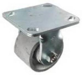 3-1/4" x 2" Cast Iron Wheel Rigid Caster - 700 Lbs Capacity