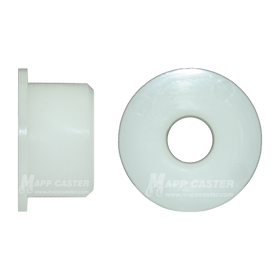 These flanged bushings are designed to be wet environments where regular bearings would rust. Meant for 1-1/2" or 2" wide caster wheels. 