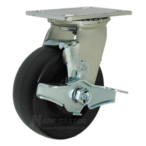 5" x 2"  Heavy Duty Polyofelin BBQ Pit Casters, 2000 lbs Total Capacity