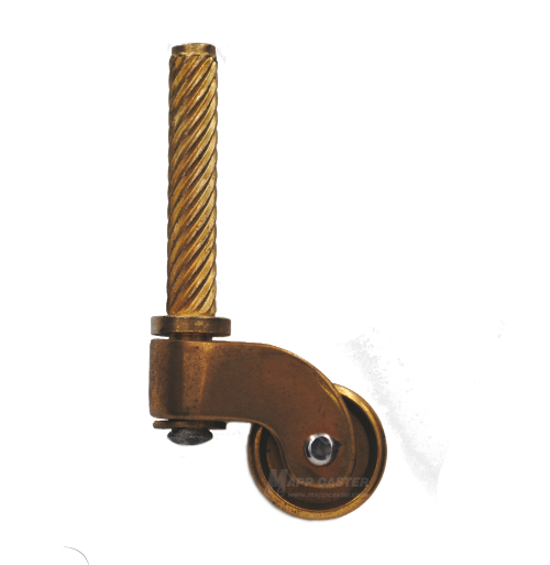 3/4" Brass Wheel with brass stem and frame caster