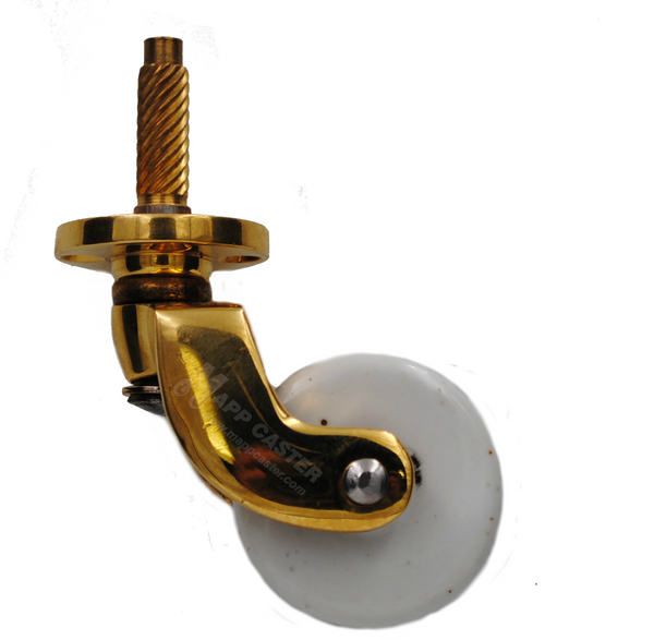 1-3/8" Porcelain Wheel Caster with 1" Long Stem
