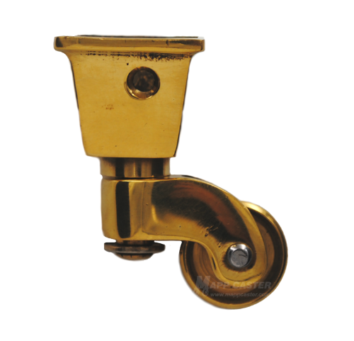 3/4 Brass Wheel Caster with 3/4 Square Cup - Mapp Caster