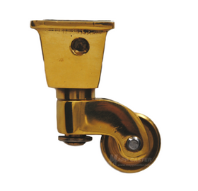 3/4" Brass Wheel Caster with 3/4" Square Cup