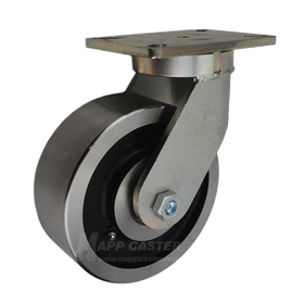 8" x 3" Forged Steel Wheel Swivel Caster - Part # P7108301201