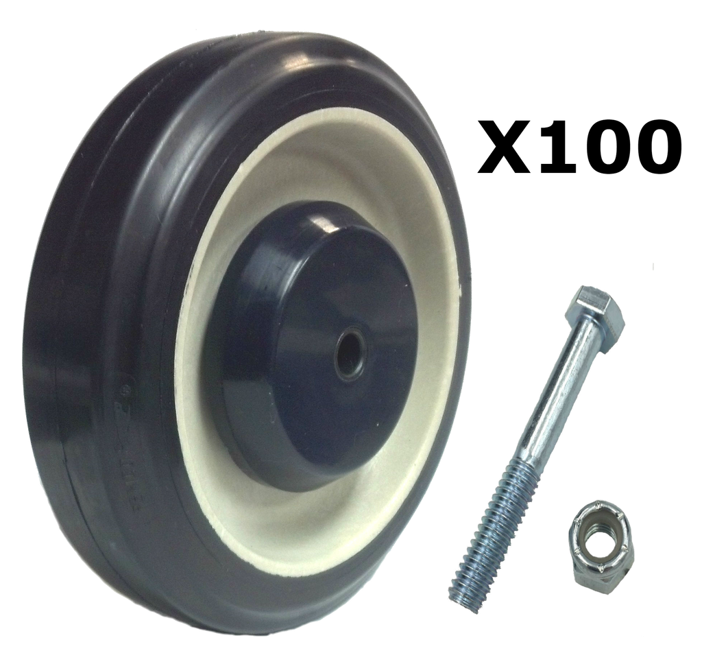 Shopping Cart Replacement Wheels with Axles 100 Piece Bulk Mapp Caster