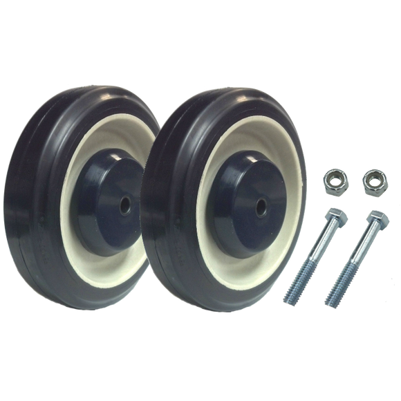 Shopping Cart Replacement Wheels Set of Two with Axles