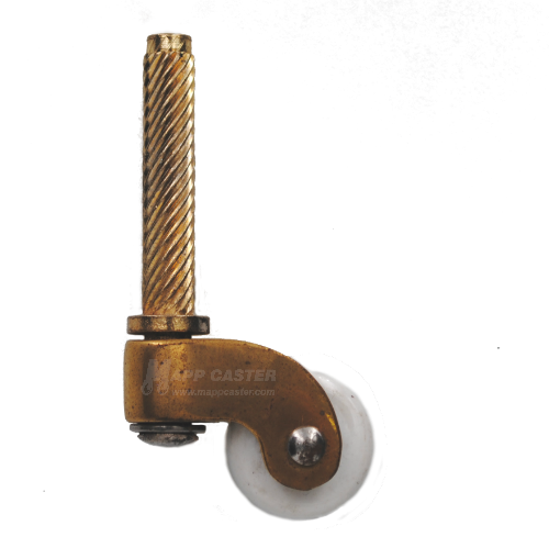 1-3/8 Brass Wheel Caster with 1 Long Stem